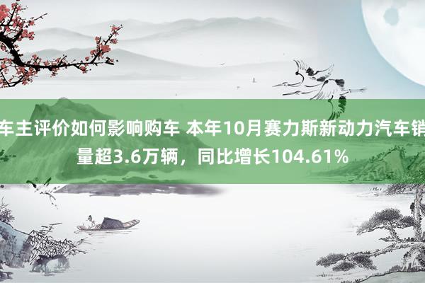 车主评价如何影响购车 本年10月赛力斯新动力汽车销量超3.6万辆，同比增长104.61%