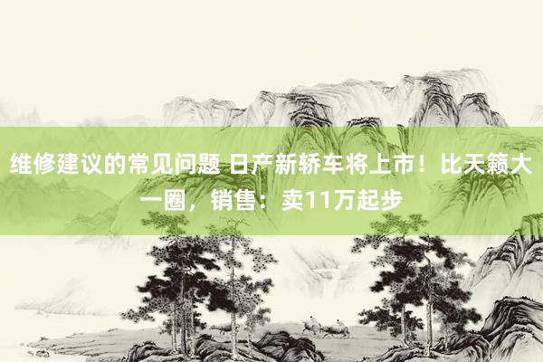 维修建议的常见问题 日产新轿车将上市！比天籁大一圈，销售：卖11万起步