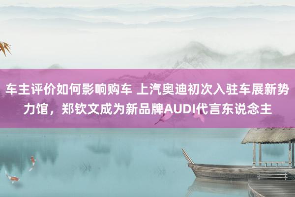 车主评价如何影响购车 上汽奥迪初次入驻车展新势力馆，郑钦文成为新品牌AUDI代言东说念主